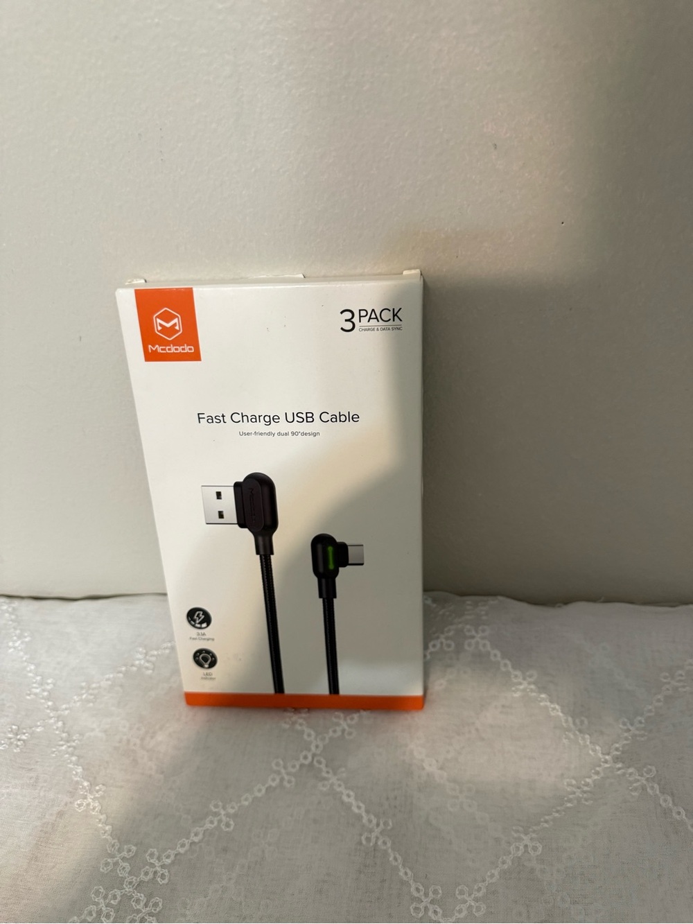 Mcdodo Black Fast Charge USB Cable 3-Pack